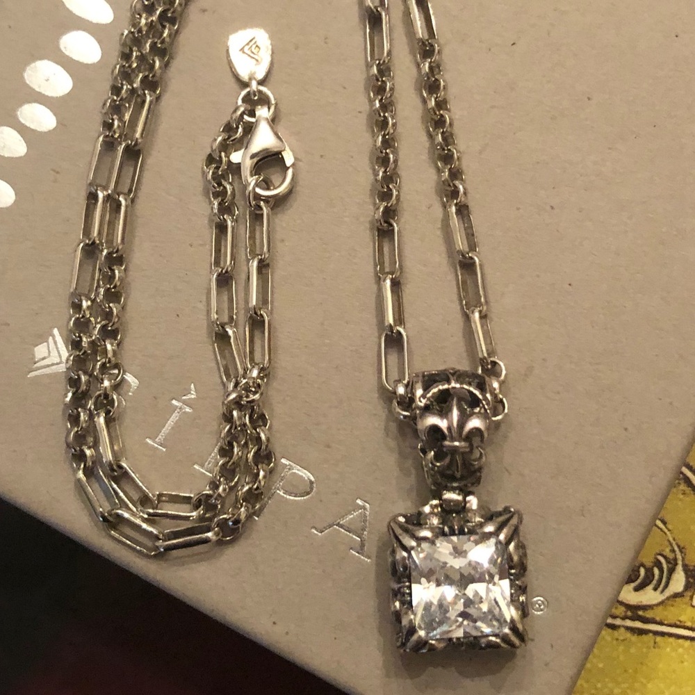 Silpada Sterling Silver Uptown Pendant on Silpada Timeless Necklace